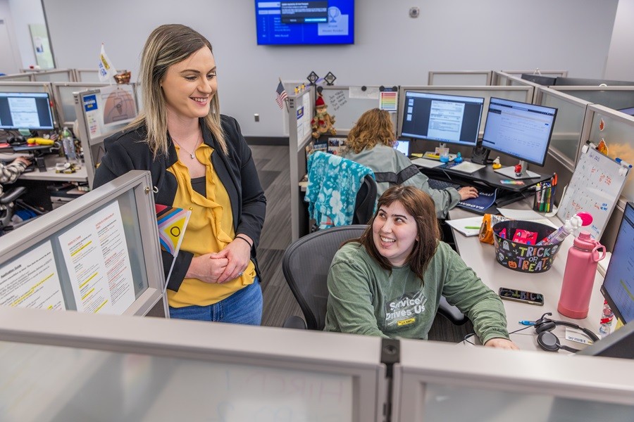J.B. Hunt employees working in Corporate Driver Personnel to hire the safest drivers.