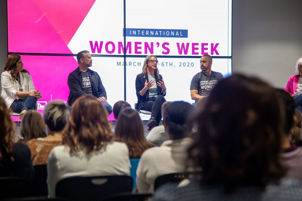 A J.B. Hunt leadership panel during an International Women's Week event