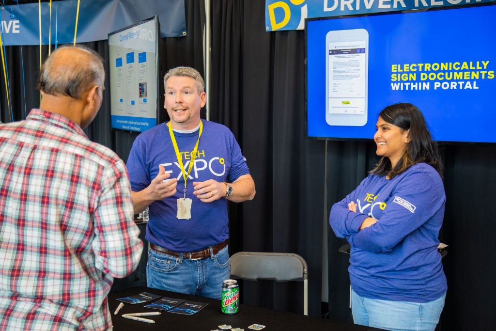 J.B. Hunt employees present at Tech Expo event.