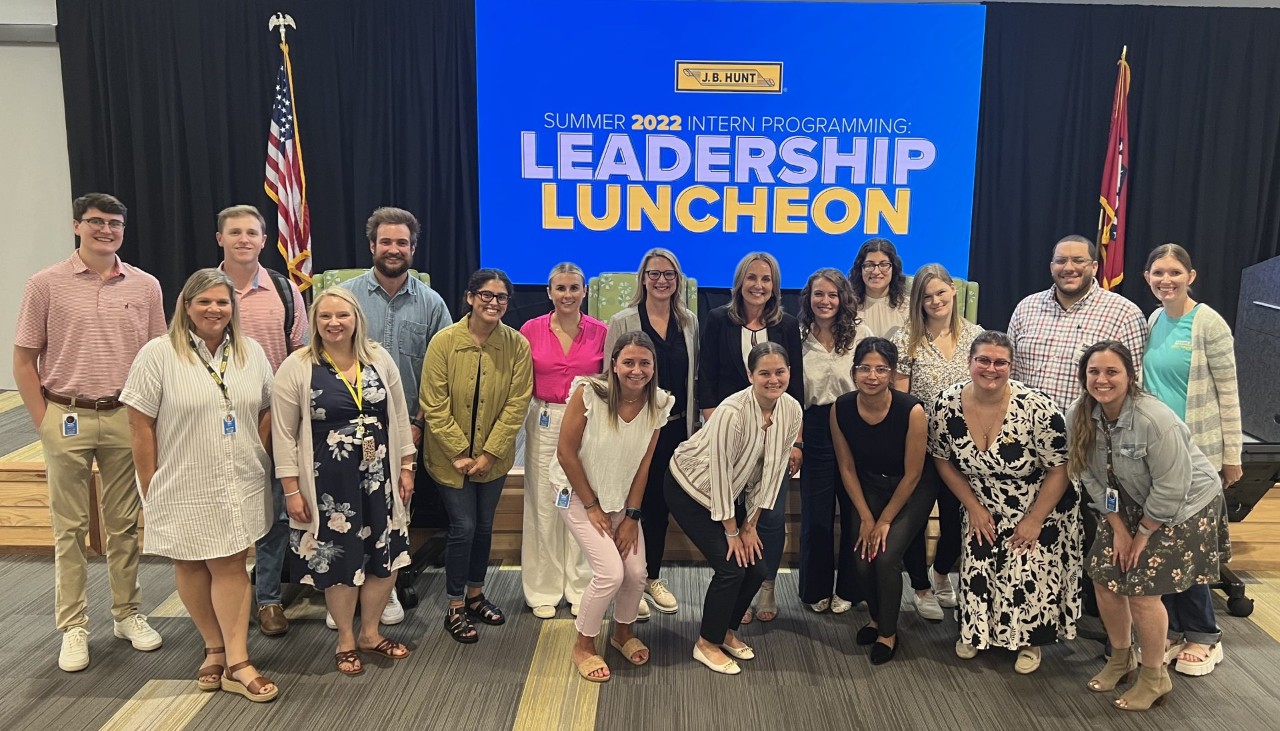 A group of interns at the 2022 summer intern luncheon