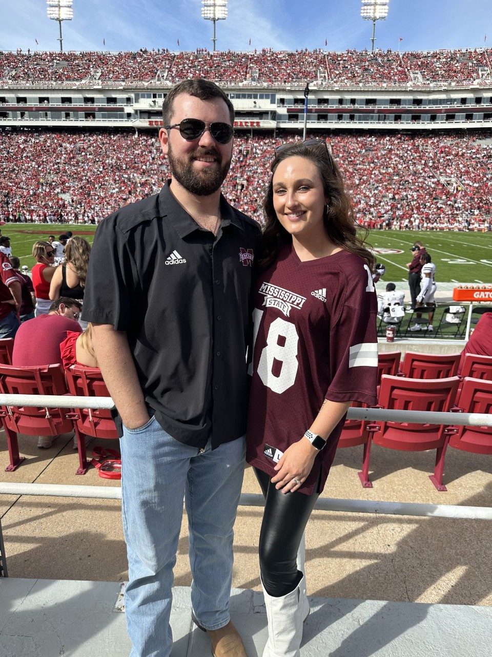 J.B. Hunt employees enjoying a football game at Donald W. Reynolds Razorback Stadium in Northwest Arkansas.