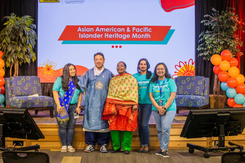 CAAPITAL members taking part in the group's AAPI Heritage month event held at J.B. Hunt corporate campus.