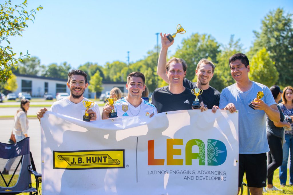 LEAD hosting their annual soccer tournament at J.B. Hunt corporate campus.