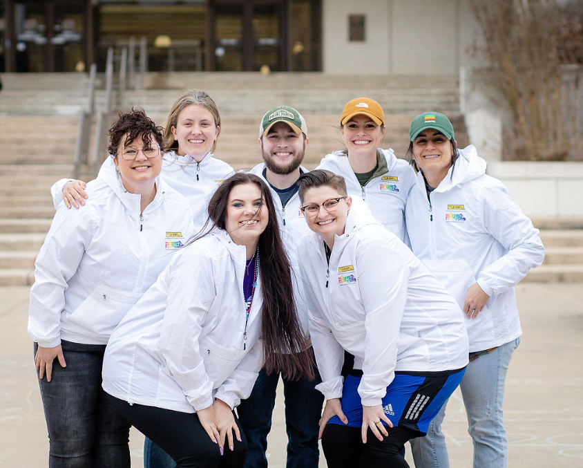 J.B. Hunt PLUS(+) members taking part in the annual Out of Darkness Walk that the group takes part in every year. 