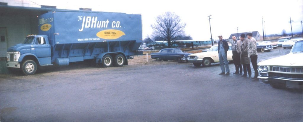 Original J.B. Hunt truck that was used for rice hull and is a part of the J.B. Hunt history.