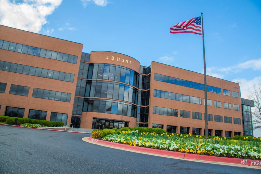 J.B. Hunt headquarters building located in Lowell, Arkansas.