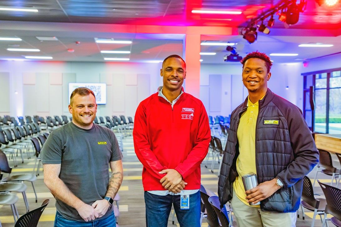 three veterans posing for a picture